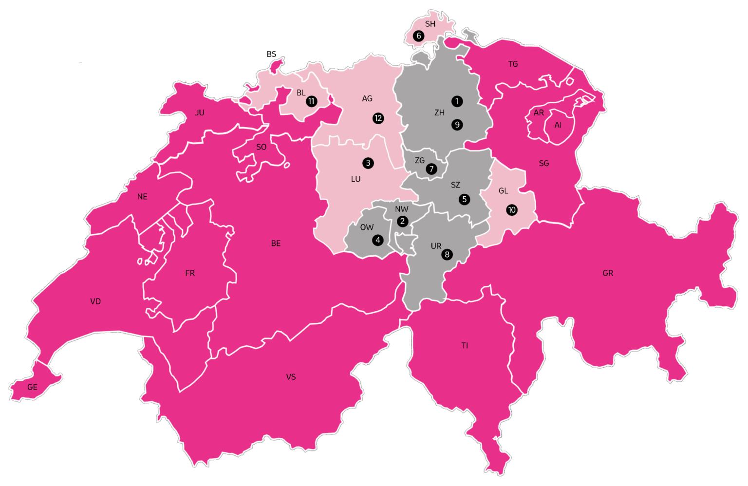 Kantonale Screening-Programme für Brustkrebs