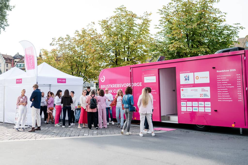 Der PINK CUBE in Luzern auf dem Mühlenplatz. (PINK CUBE/Chiara Rimoldi)